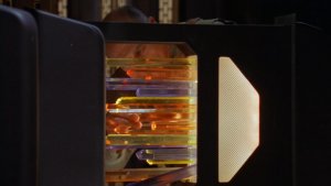 A variety of long colored crystals